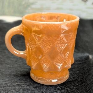 Fire King Kimberly Mug Peach Lustre Coffee Vintage Kitchen
